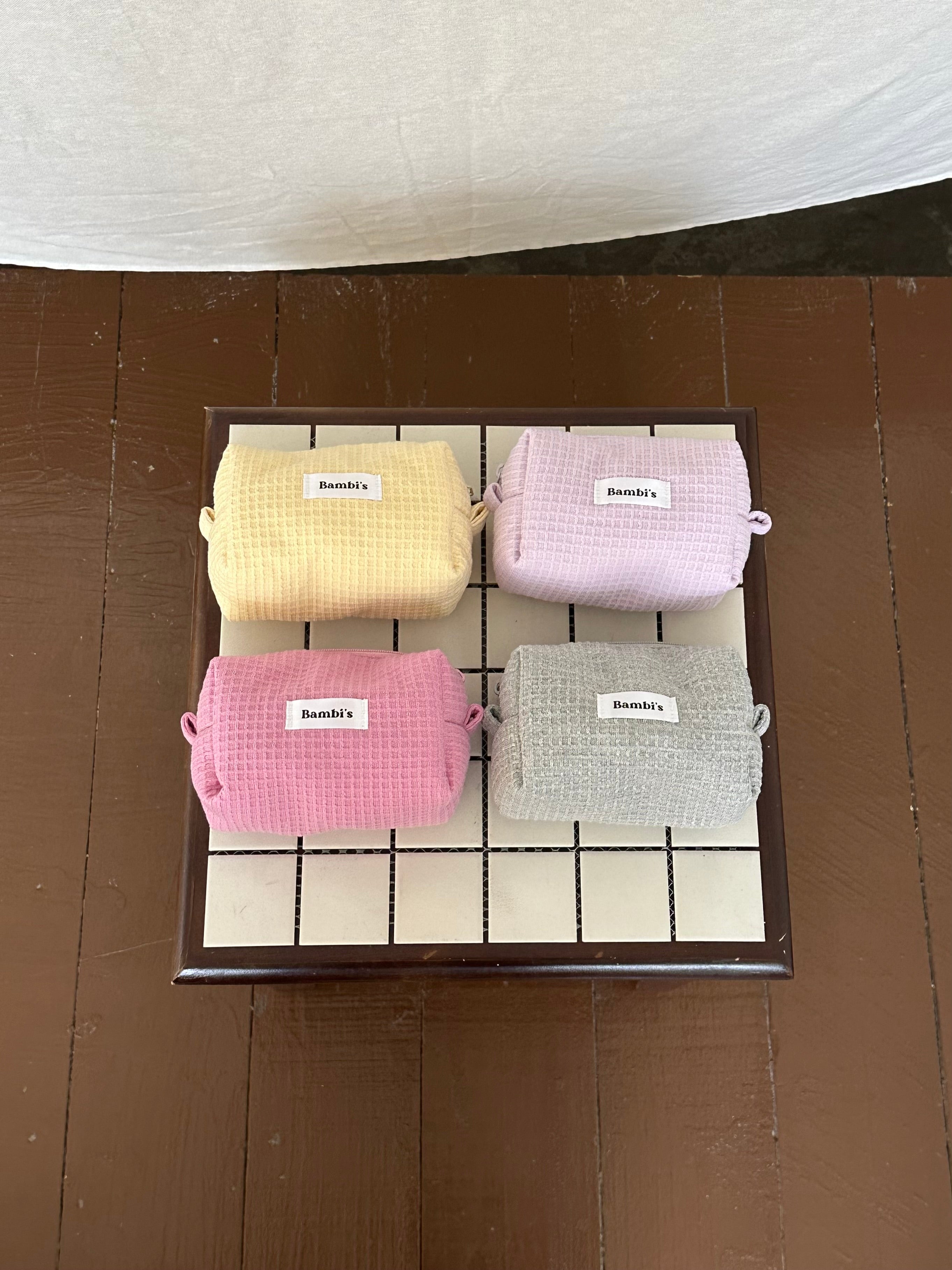 Summer Waffle Make Up Pouch