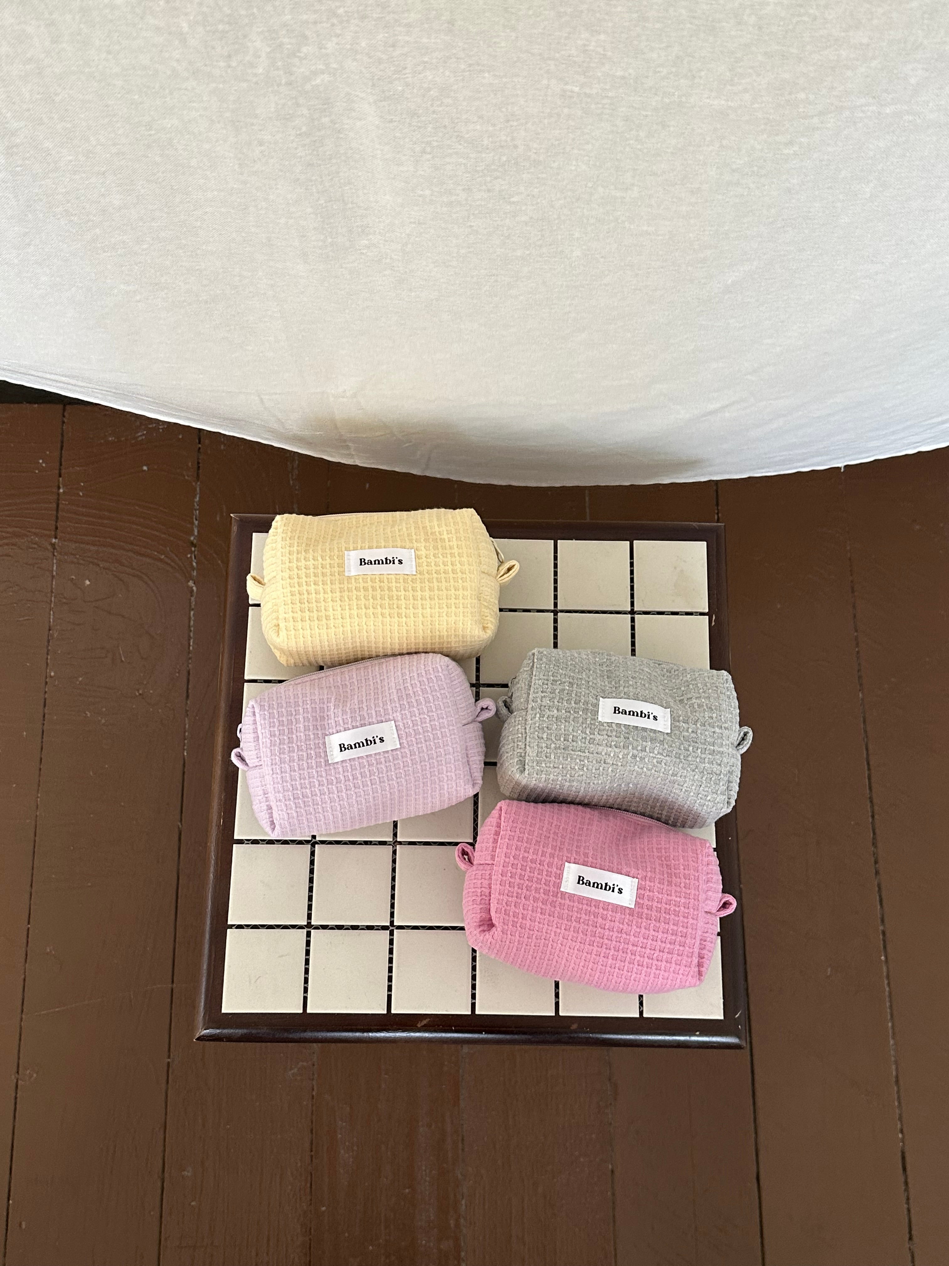 Summer Waffle Make Up Pouch