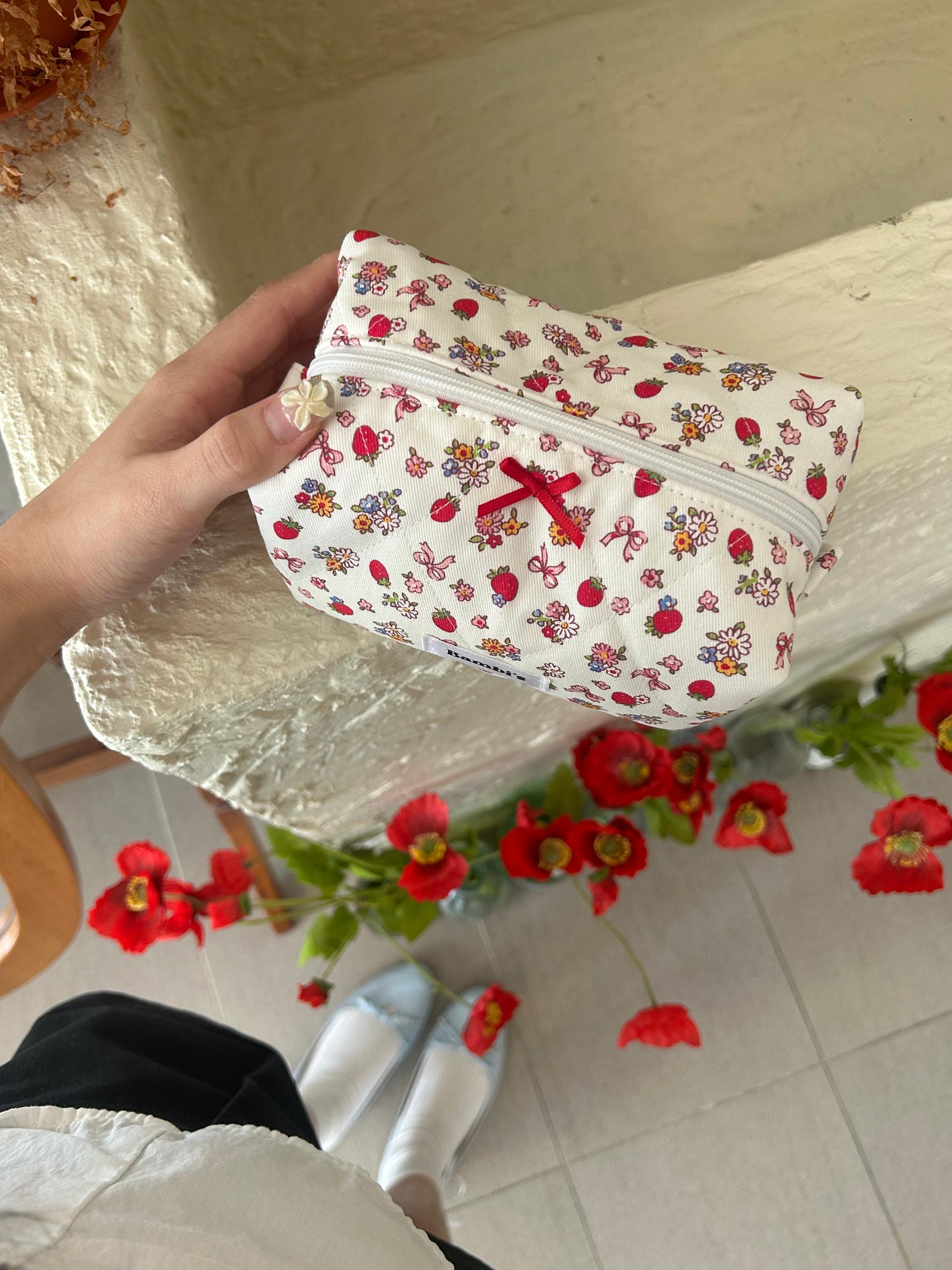 Strawberry Farm Make Up Pouch